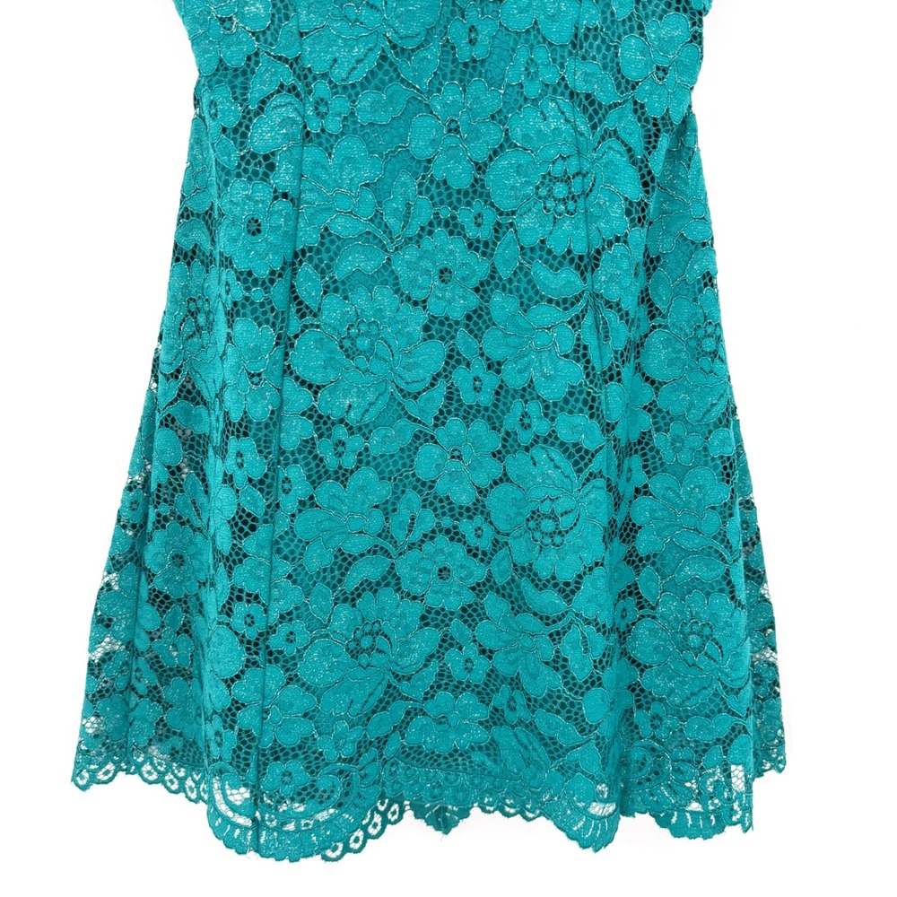 NWT For Love & Lemons Creamsicle Lace Slip Dress Teal Underwire Cutout L - Picture 7 of 13